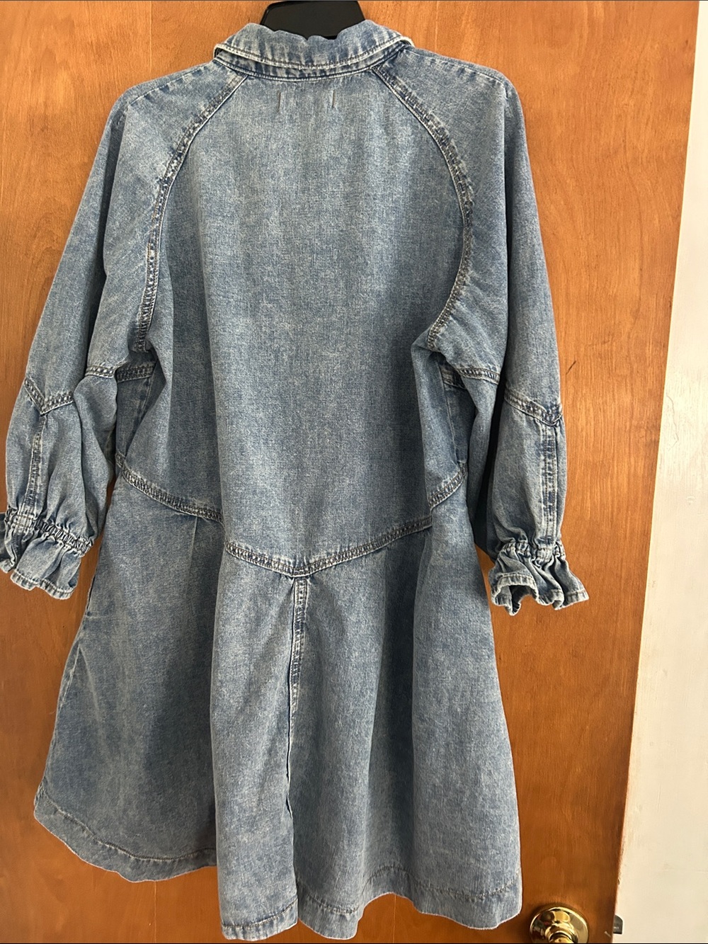We The Free Hannah Denim Mini Dress - Light Blue - Picture 5 of 8